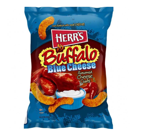 Herrs Buffalo Blue Cheese flavored Cheese Curls 170g