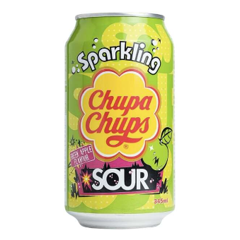 Chupa Chups Sparkling Green Apple Flavor Sour 345 ml